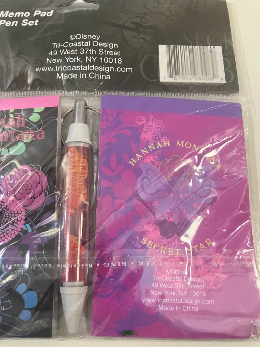 Hannah Montana 2 Pack Memo Pads with Pen Set Disney Never Opened